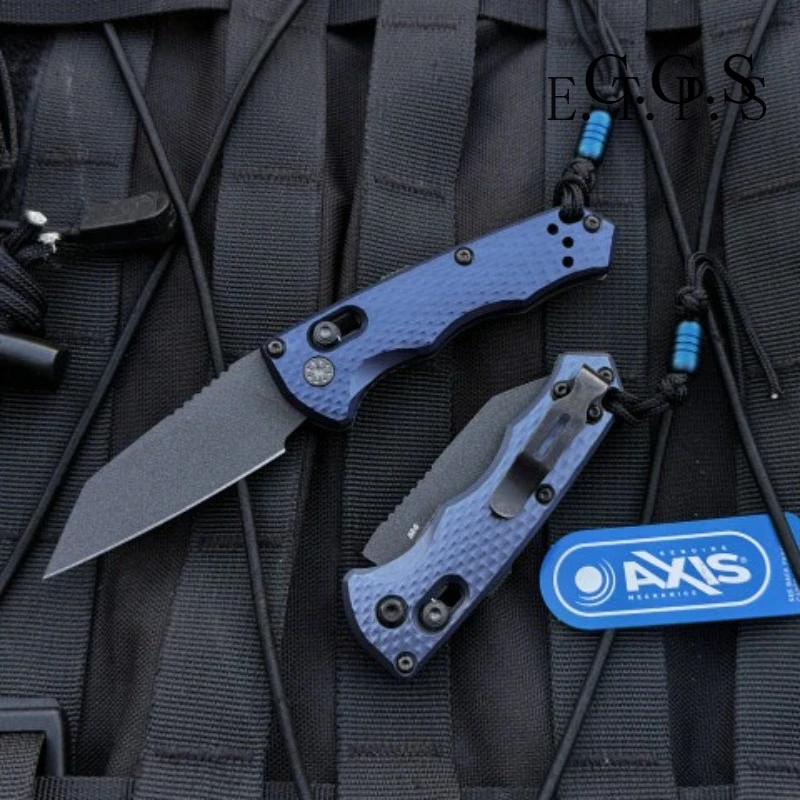 Pocket Folding Knife BM290 AXIS Lock Everyday Carry for Camping Portable Outdoor Small Knife Blue Hunting Survival Tools