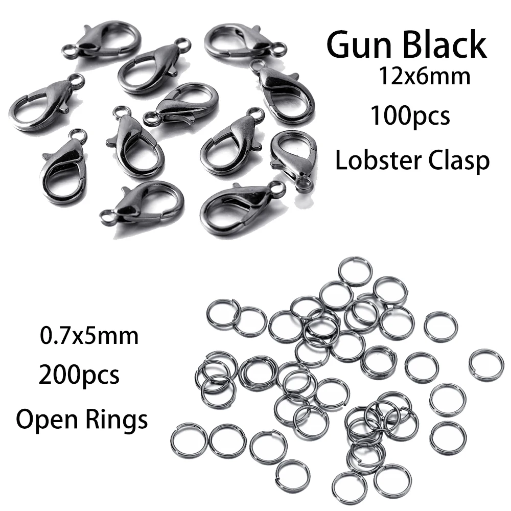 200pcs Rings & Clasps Set for DIY Jewellery Making Kit