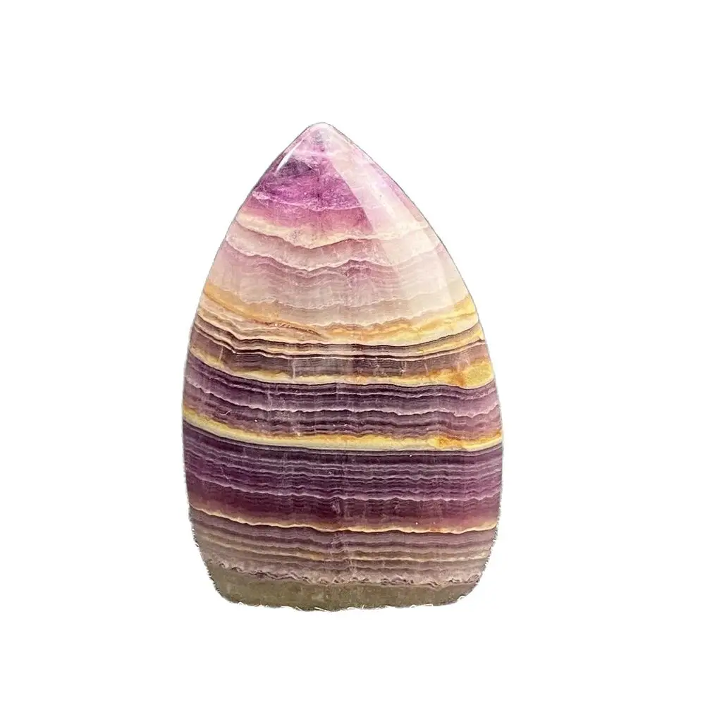 1pc Natural Color Rainbow Fluorite Free Torch Shape Crystal Follow-up Healing Energy Wand Sacrificial Prayer Home Decoration