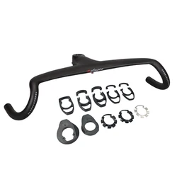 Gravel integrated bicycle handle offset 25 ° carbon fiber road handlebar 5D ultra light integrated suitable for 28.6mm forks