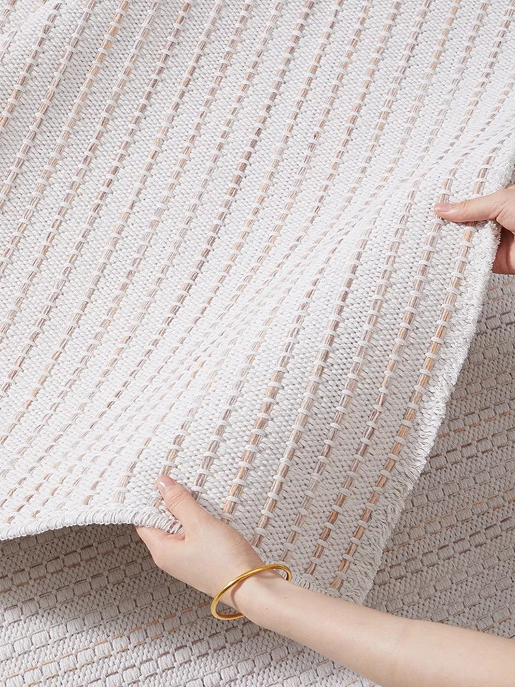 Minimalist Solid Color Cotton Rugs Living Room Decoration Turkey Large Soft Area Carpet Bedroom Child Room Carpets Lounge Rug