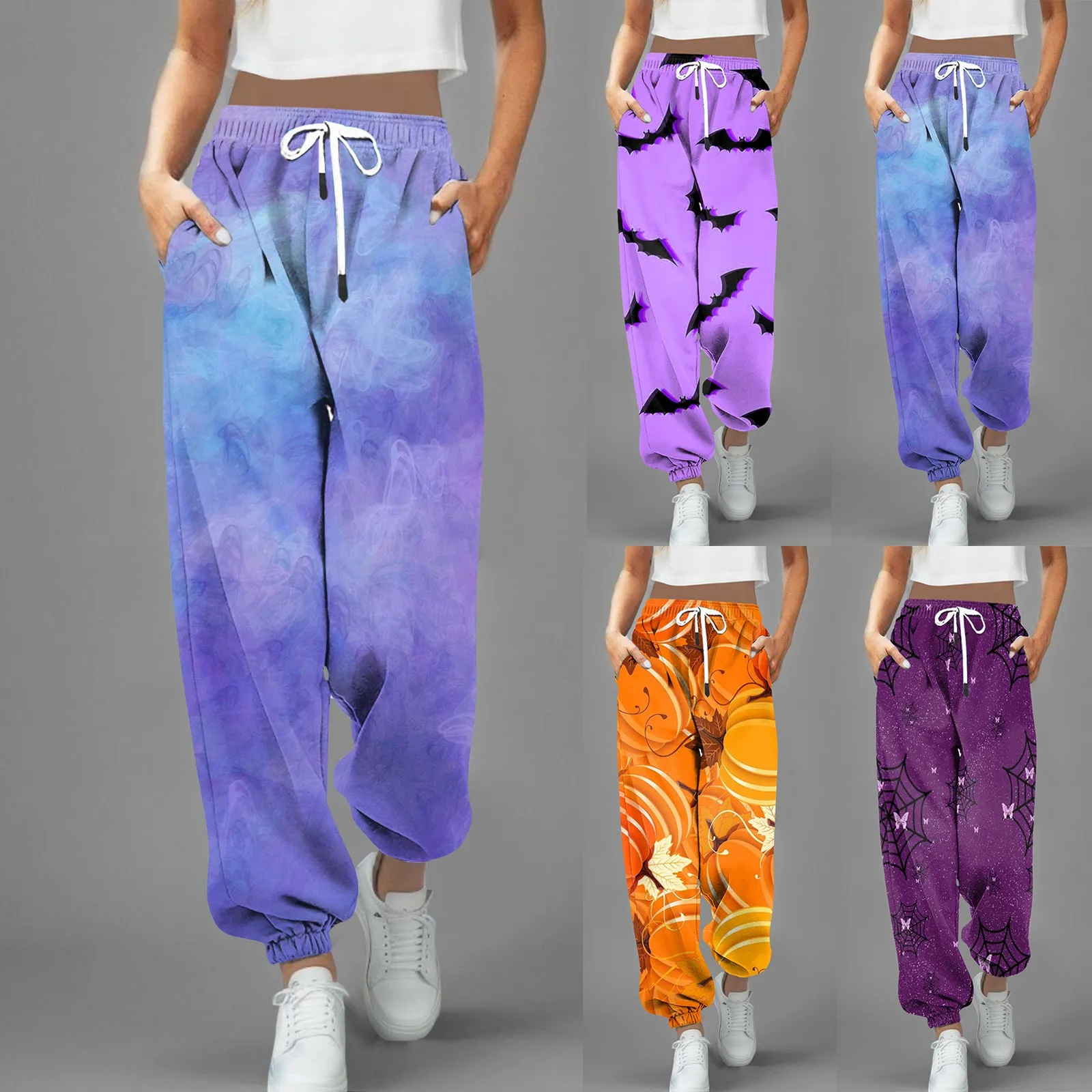 

Sweatpants Women Baggy Pants Women Halloween Spring Wide Leg Sweat Pants Oversized Joggers Streetwear High Waisted Trousers 2023