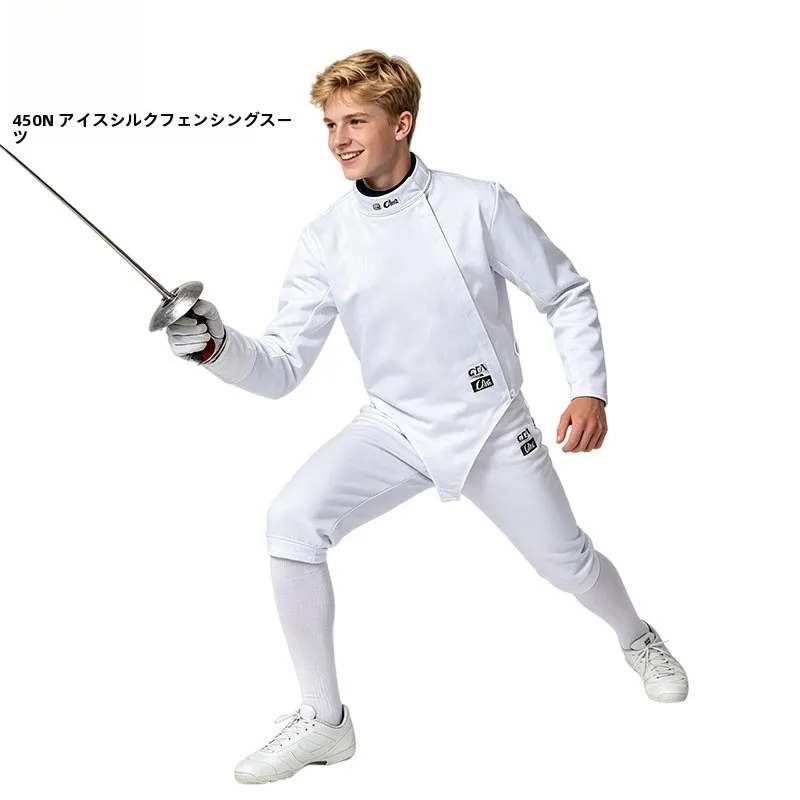 czhe2023-new-regulation-450n-ice-silk-fencing-suit-three-piece-set-competitions-approved-equestrian-sports-fitness-fans-gear