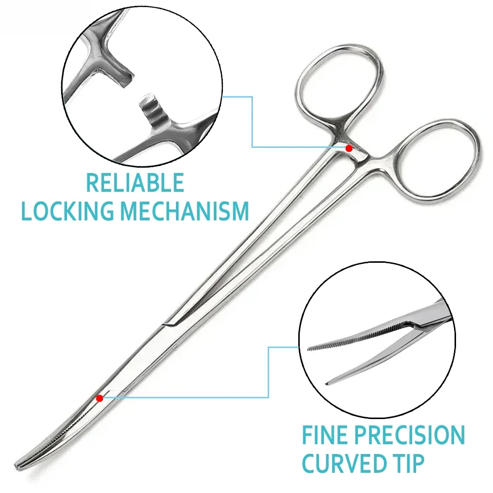 1-2 قطعة كماشة الصيد هوك النازع الأسماك التحكم Unhooking المعدات مزيل طرف منحني القطاعة الجراحية قفل كليب أداة #3
