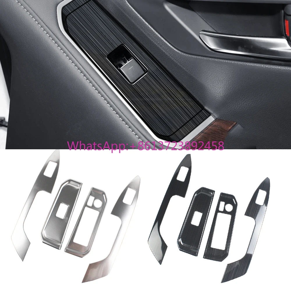 

Land Cruiser 300 2022 2023 Silver/Black Interior Door Switch Panel Cover Trims for Toyota LC300 Accessories