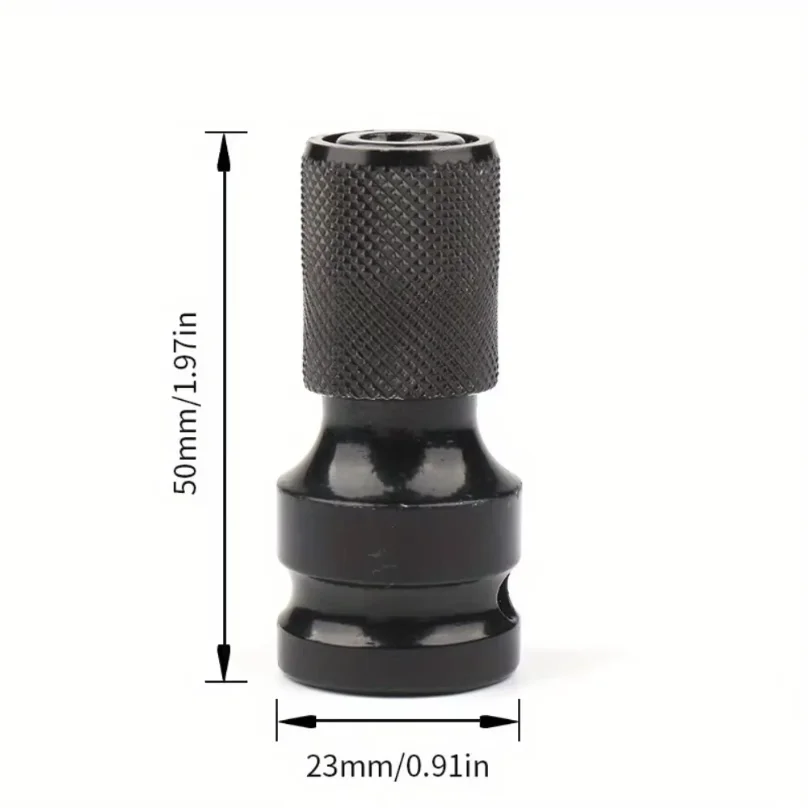 1pc Impact Wrench to Drill Adapter 1/2 to 1/4 Hex Converter Socket Extension Bit Holder for Electric Wrench and Power Tools