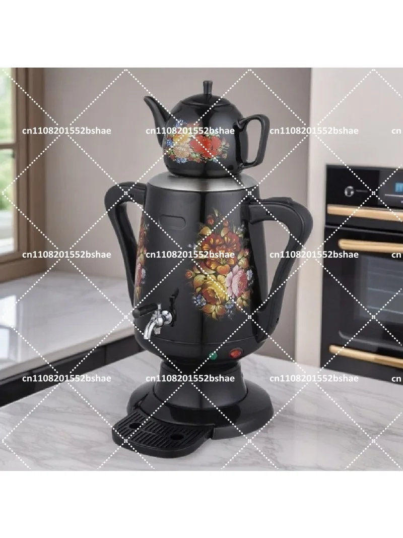 Euro 220V cross-border Russian coffee pot samovar set turkish kettle coffee pot and mother and son pot