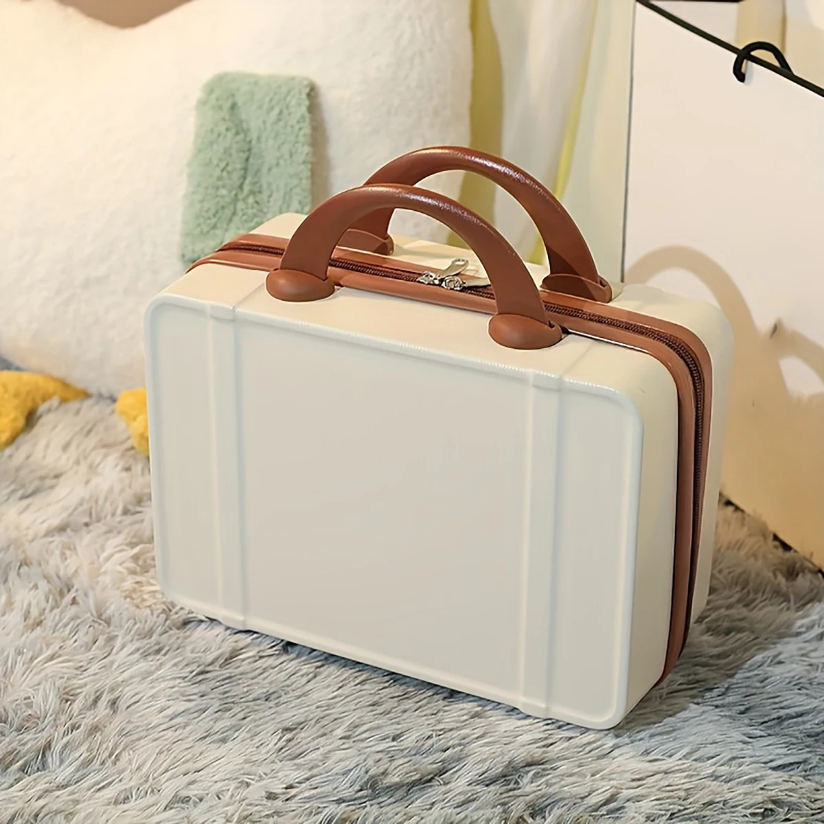 Vintage Makeup Case 14-inch small makeup case Suitcase Cute girl gift travel makeup storage case