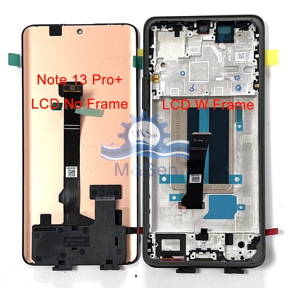 6.67\'\' Original For Xiaomi Redmi Note 13 Pro 5G 2312CRAD3 LCD Display Frame Touch For Redmi Note 13 Pro+ Plus 2312DRA50C