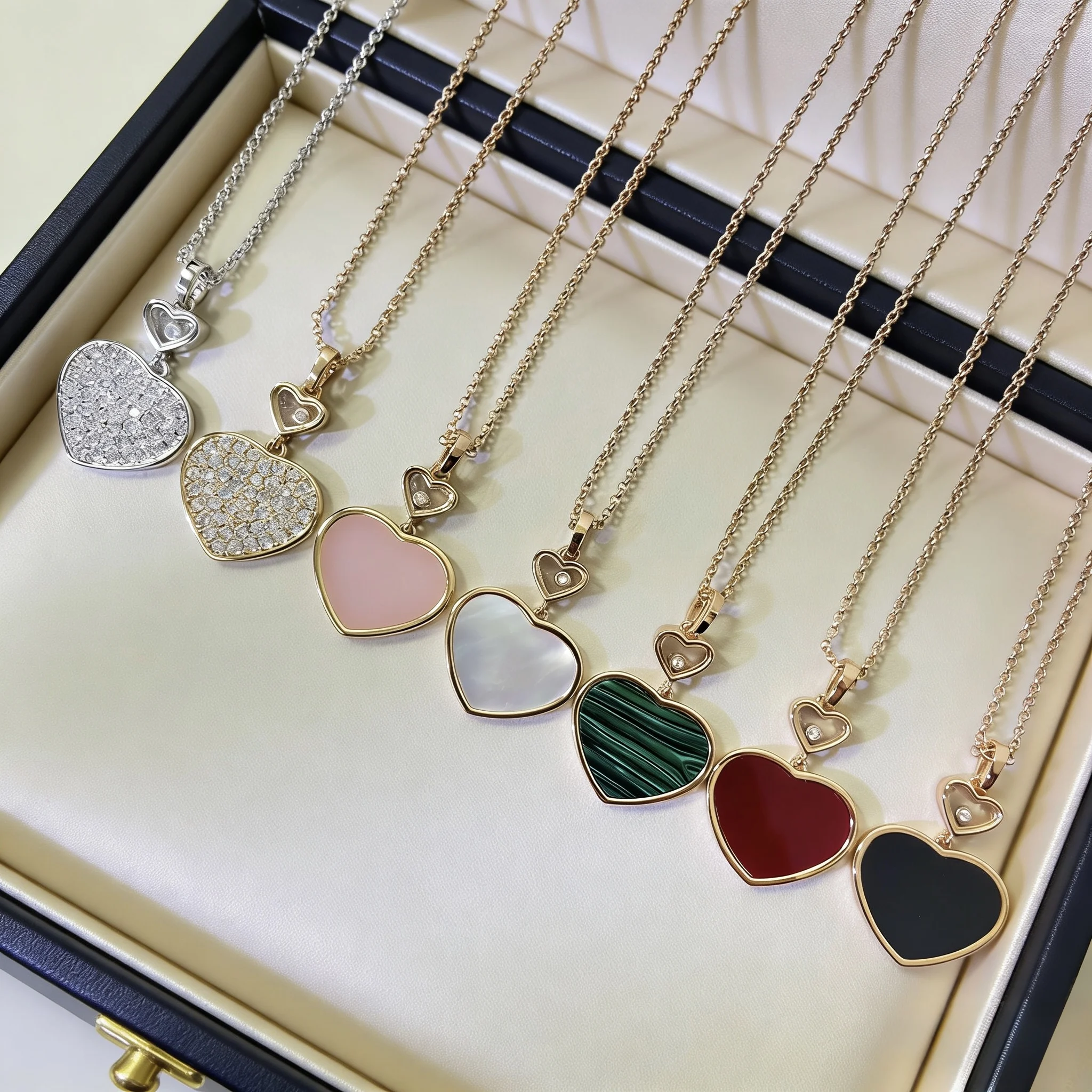 

Heart Shaped Pendant Women's Necklace Silver Rose gold plating Inlaid 5A Grade Zircon Suitable For Daily Wear And Holiday Gifts