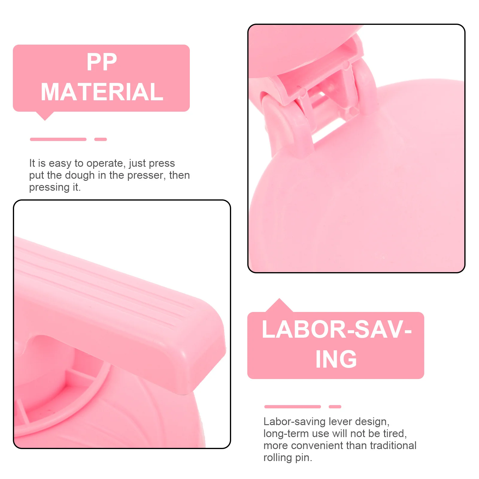 

Dumpling Skin Maker Plastic Manual Dough Presser Labor Saving Lever Design Kitchen Tool for Home Restaurant Use Dumpling Wrapper