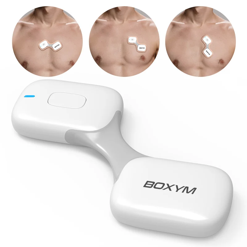 Boxym mobile wearable 24H at home ekg machine for heart electrode Portable electrocardiograph wireless cardiac ekg ecg monitors