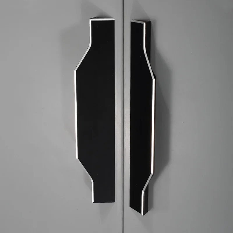 Top Cupboard Door Handle Light Luxury Modern Minimalist Wardrobe Door Handle Black Cupboard Handle Drawer