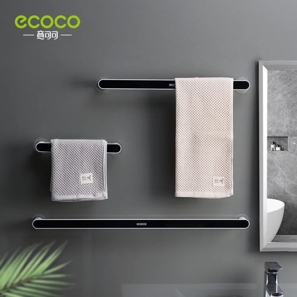 Ecoco Towel Bar Wall-mounted Bathroom Towel Organizer Storage Rack Does Not Take Up Space Towels Rack for Bathroom Accessories