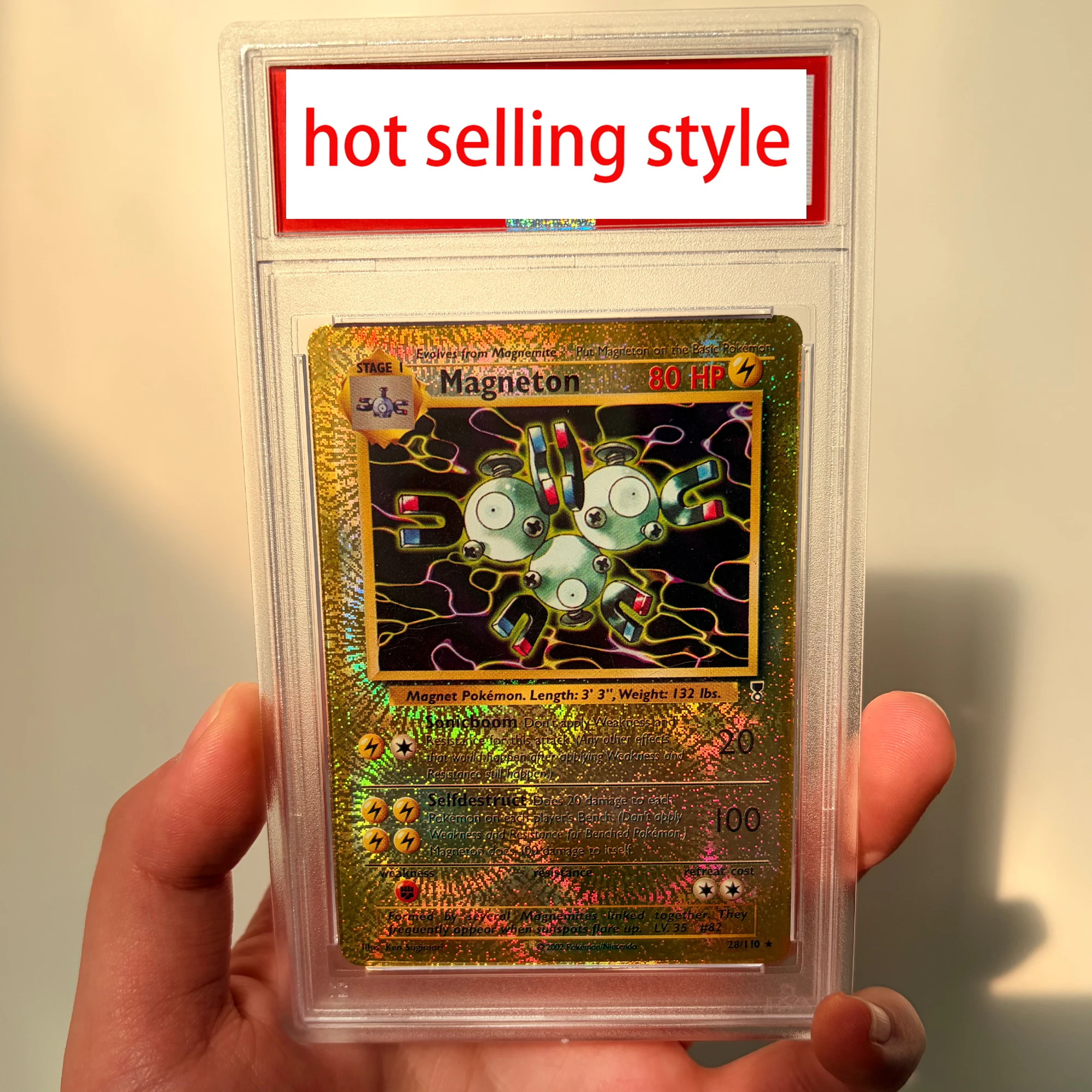 

Diy Self Made Prtcg Magneton Копия Рейтинг карты Преломление Цвет Флэш Ptcg Magneton Коллекционная карта Аниме Карты Подарочные игрушки