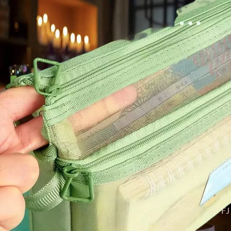 

[YU] Двухслойная сумка для учебников, большая вместительная сумка для книг, классификационная сумка для документов, прозрачная портативная сумка для хранения