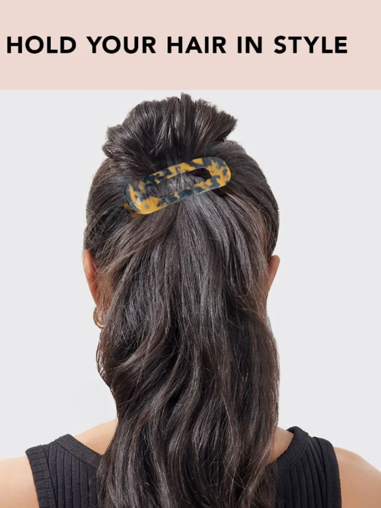 1-teiliges Set für Damen: Mehrfarbige, rutschfeste Haarspange aus Acetat – Modisches Haar-Accessoire für Urlaub und Freizeit – Detail 8