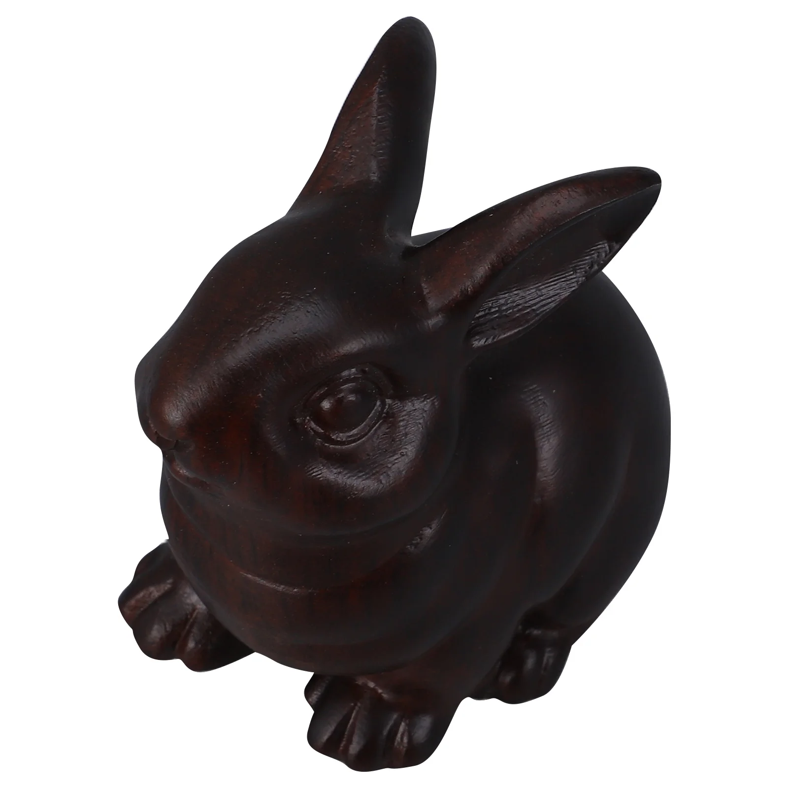 

Easter Bunny Ornaments Carved Statue Desktop Carving Decor Wood Wooden Sculpture Table Centerpiece