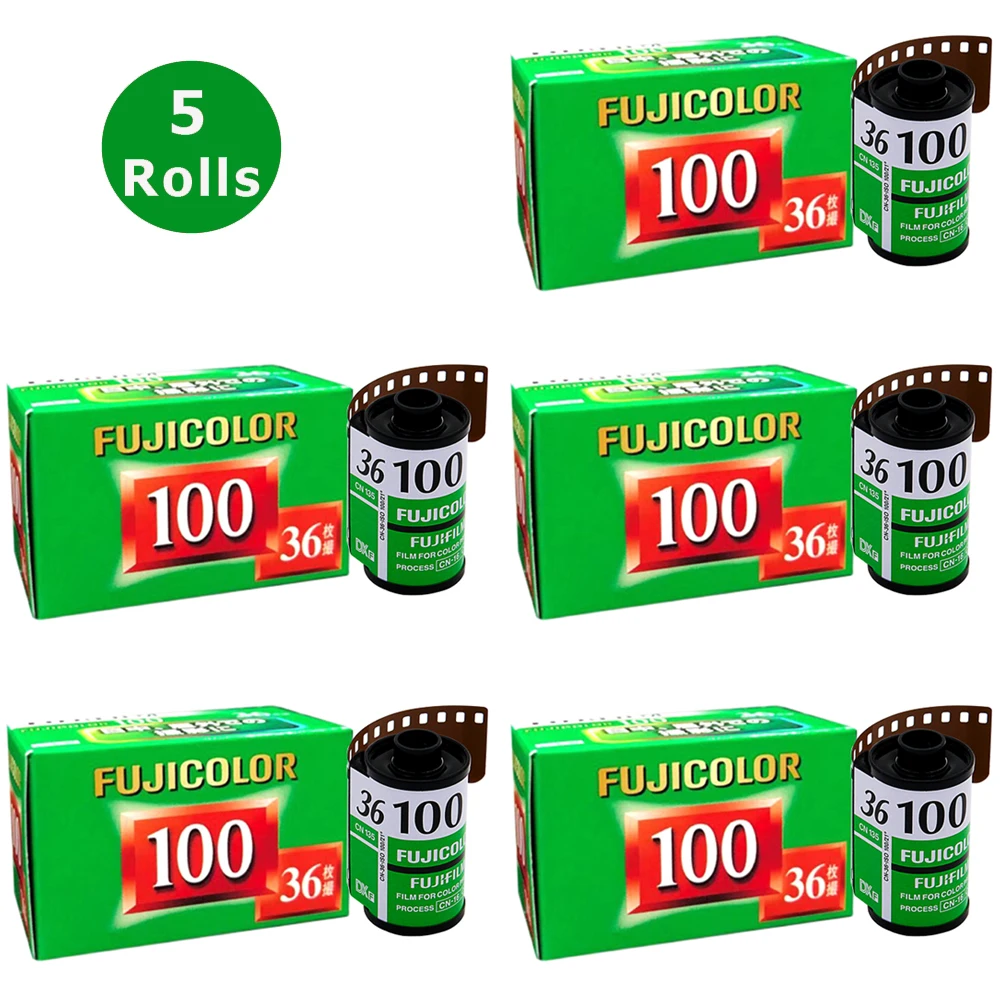 ISO 100 Color Film Fujicolor C100 Fujifilm 100 1/2/3/5 Rolls for