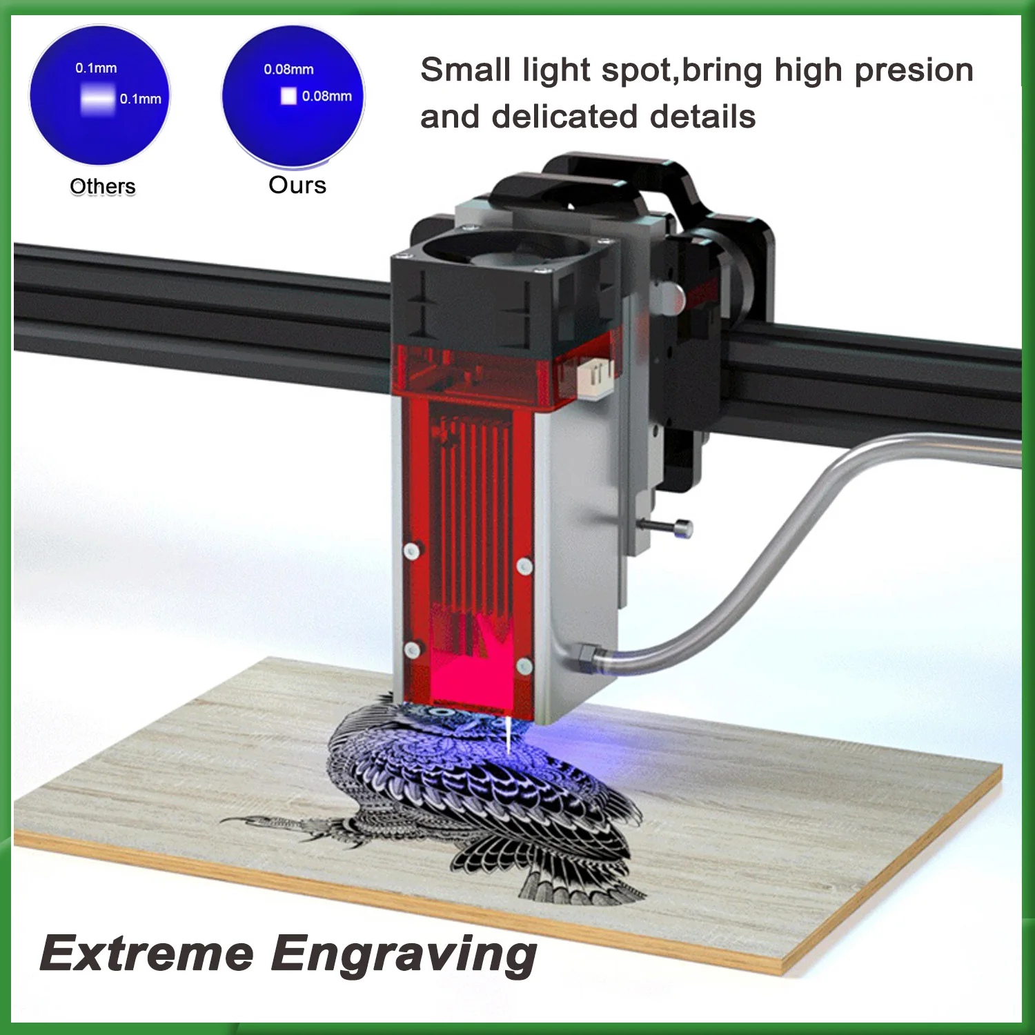 Moduł laserowy DIY 80W, 10W Optyczny moduł grawerujący laser z asystentem powietrza do cięcia i grawerowania Maszyna CNC 12V