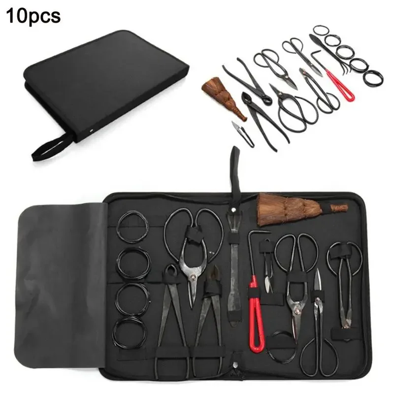 

Bonsai toolkit, carbon steel multifunctional scissors set, gardening pruning tools, nylon cover, bonsai styling tools, 10 pieces