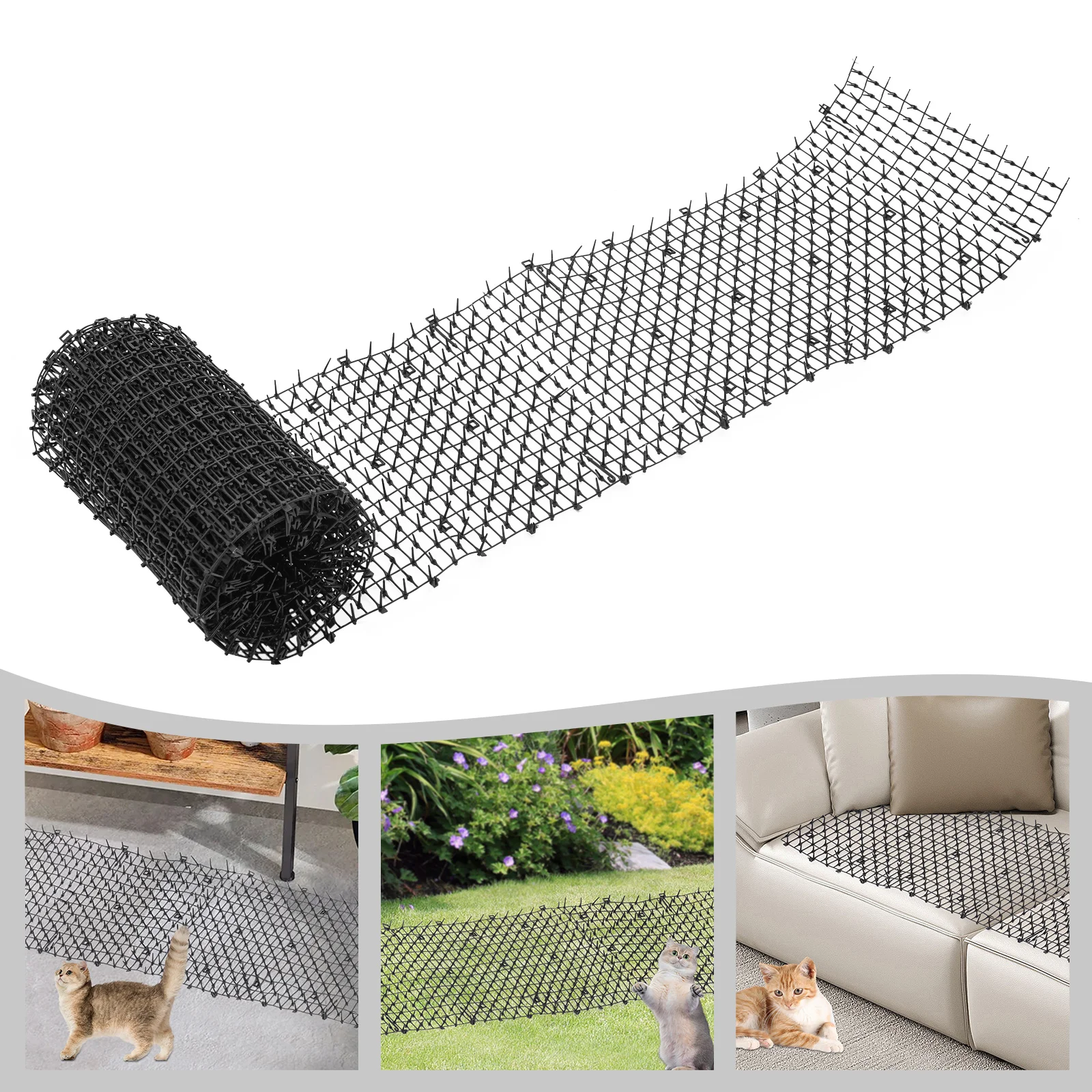 Spiked Cat-Repelling Mat Protects Plants Furniture and Pets While Enjoying Your Cat's Adventures