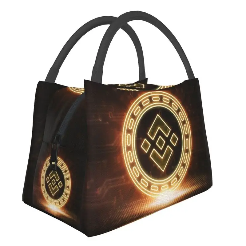 

Binance Cryptocurrency Binance Altcoin Blockchain Logo Insulated Lunch Bags for Women Resuable Thermal Cooler Bento Box