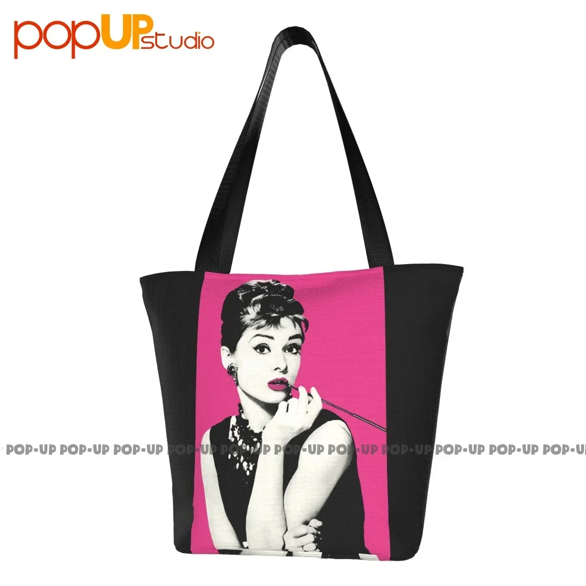 

Audrey Hepburn Breakfast At Tiffanys Travel Handbags Polyester Shopping Bag Shoulder Bag