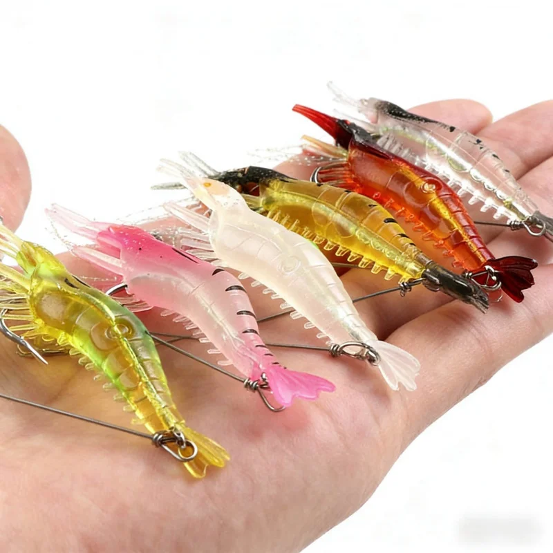 

Lure Special Night Glow Shrimp Bionic Fake Bait9cm6gUniversal Fishing Tool with Hook Set for Bass, Snakehead, and Topmouth Culte