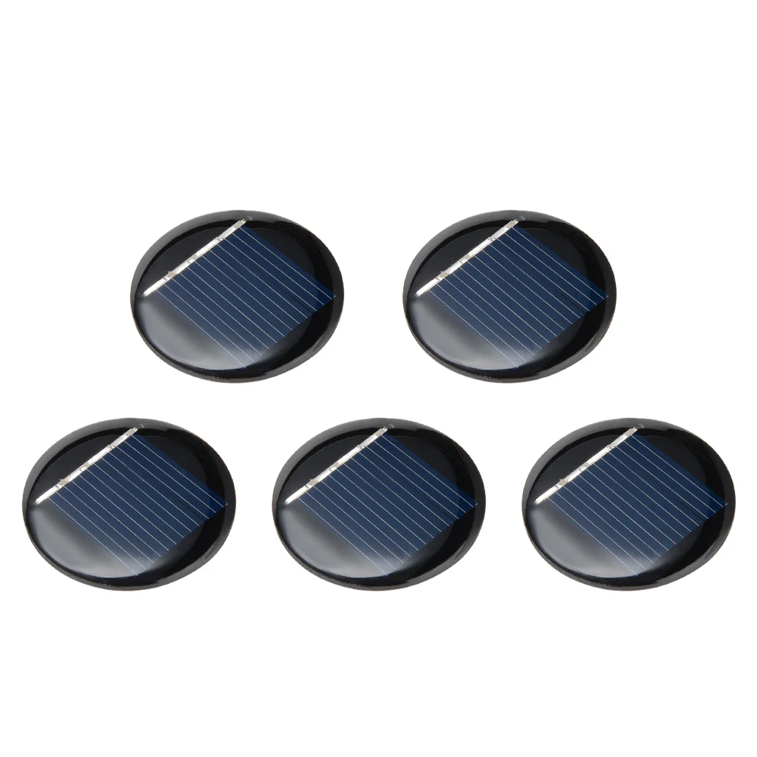 5Pcs 2V 40mA Poly Solar Panel 36mm Diameter Mini Round Solar Cell Panel Module DIY for Light Toys Charger