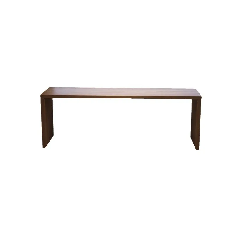 

Modern simple solid wood desk, study double desktop computer long table workbench home, office