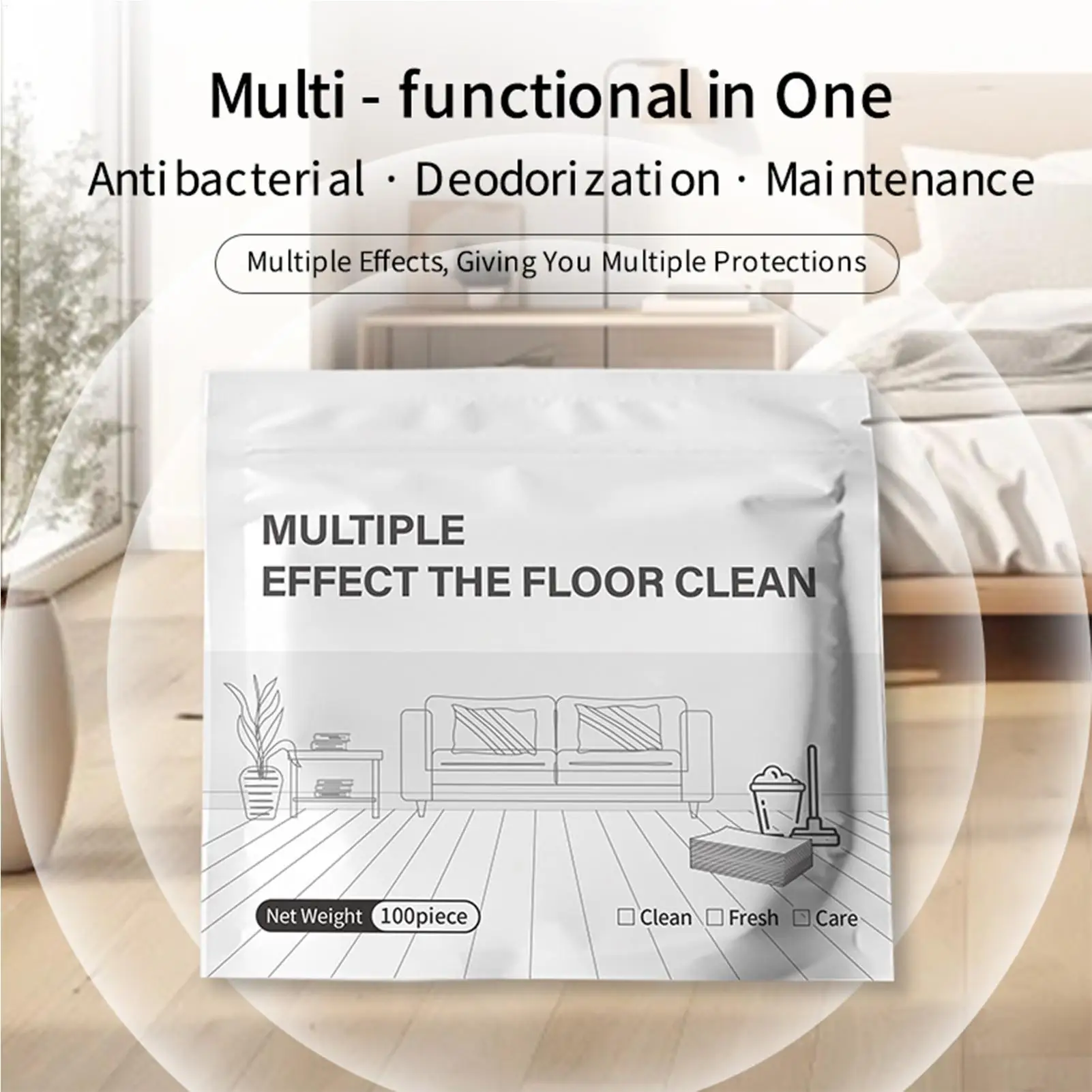 new Wood Floor Cleaner 100-Count Multi-Purpose Powerful Tablets Hardwood Floor Cleaner Mop Solution For Hardwood Tile Wood Home