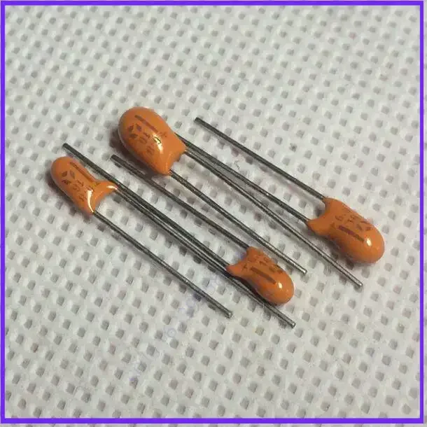 100pcs  Genuine for USA Sprague 6.8uF 16V HiFi Tantalum Capacitor 3mm Lead Pitch