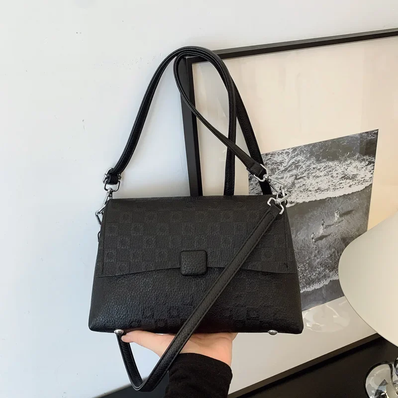 

2025New Premium French Design Square Handbag - Sophisticated Top-handle Purse for Work, with Adjustable Strap for Casual Carry