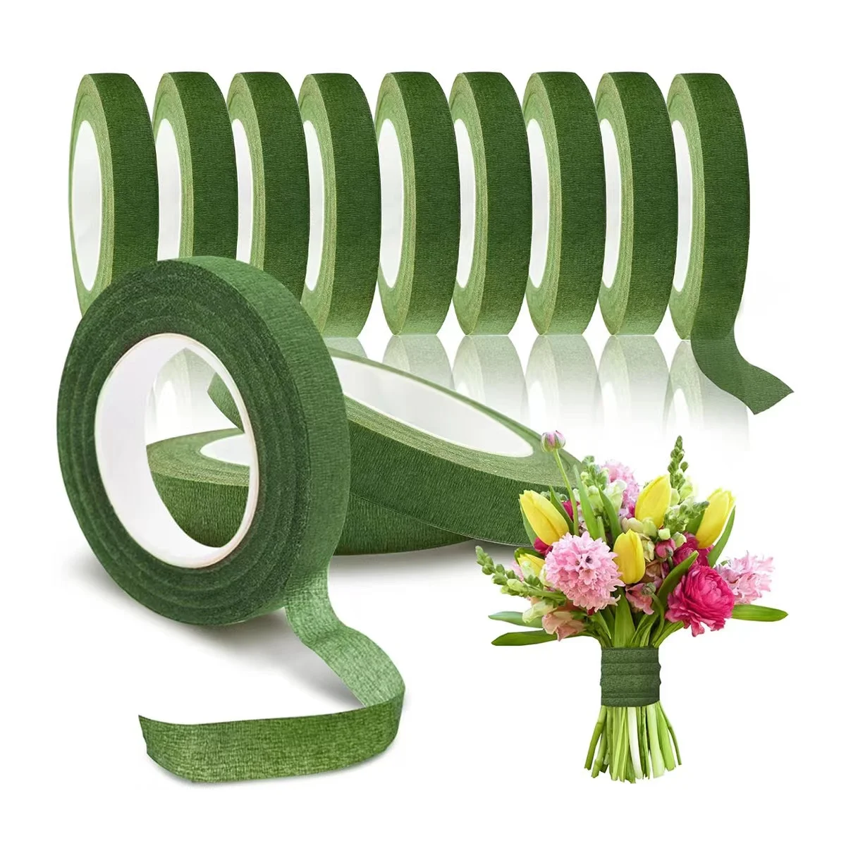 20m Floriculture Tape Self-adhesive Bouquet Floral Stem Paper Tape Stamen Wrapping Florist DIY Decorative Flower Wedding Supplie