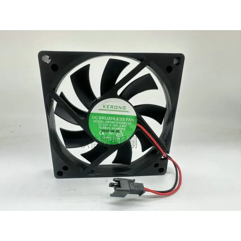 

Ltsf For KERONG DF0801512SEL2R DC 12V 0.15A 1.8W 80x80x15mm 2-Wire Server Cooling Fan8cm