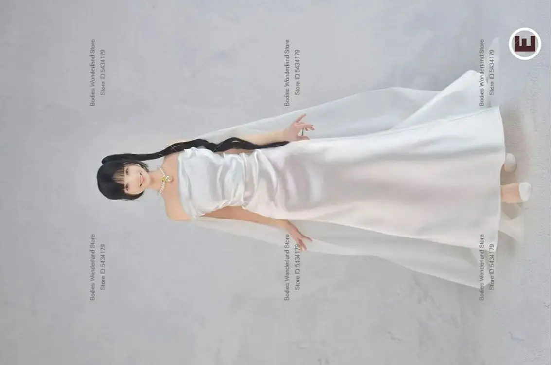 1/6 Scale Female Soldier Sexy Strapless Pleated Long Wedding Dress Model Clothes For 12inch Action Figure Doll