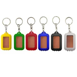 Mini Flashlight Keychain LEDLight Solar Rechargeable Portable ABSMaterial Thickened Strong Anti-fall Energy-saving Multifunction