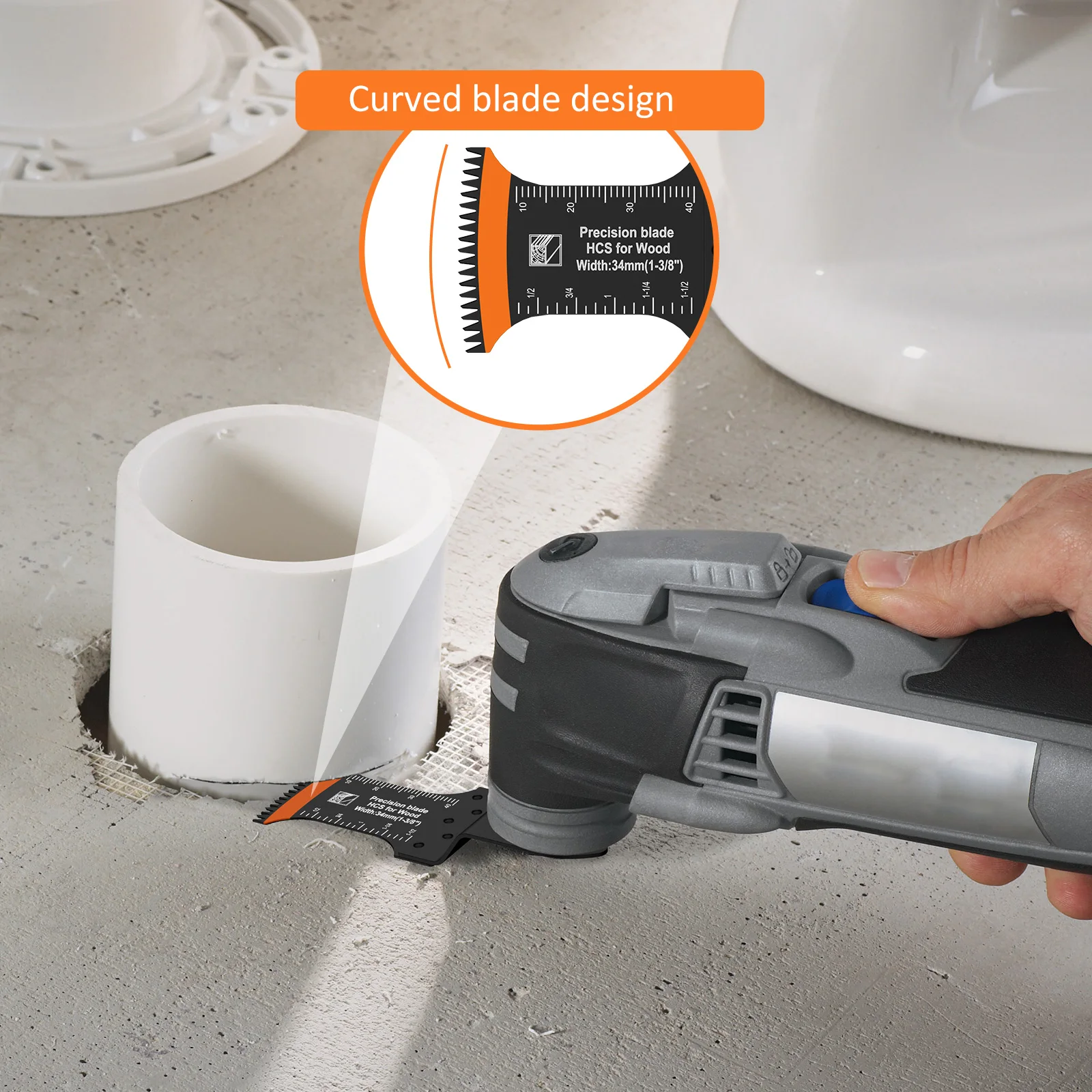 Lame per sega oscillanti da 8 pezzi Lame per sega oscillanti per denti giapponesi in acciaio ad alto tenore di carbonio Lame multiutensile oscillanti multifunzionali