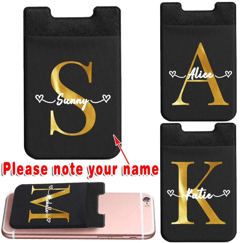 Personalized Customized Phone Back Slot Business Card Holder Wallet Box Strong Adhesive Phone Back Stickers.
