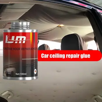 Adesivo para revestimento de teto de carro, 100ml, cola rápida para tecido de teto de carro, solução forte para fixação interna de carro e couro