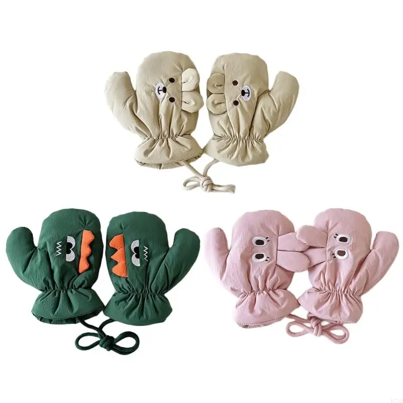 

D7YD Kids Cold Weather Gloves Cartoon Cartoon Thermal Linting Snootman Building Essential