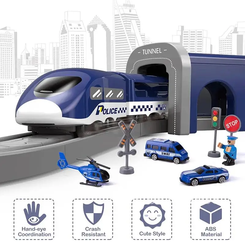 66-delige batterij meisjestreinset magnetische verbinding treinwagon cadeaus voor jongens race 6 jaar spoor spoorweg 5 speelgoed bediend oud A51 3 4