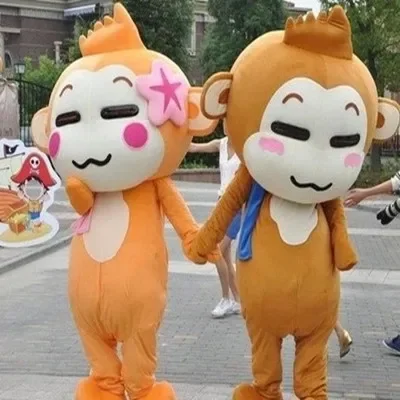 

YOYO and CICI Monkey Cartoon Suit Carnival Costume Fancy Dress Costumes Animal Mascot Party Costumes