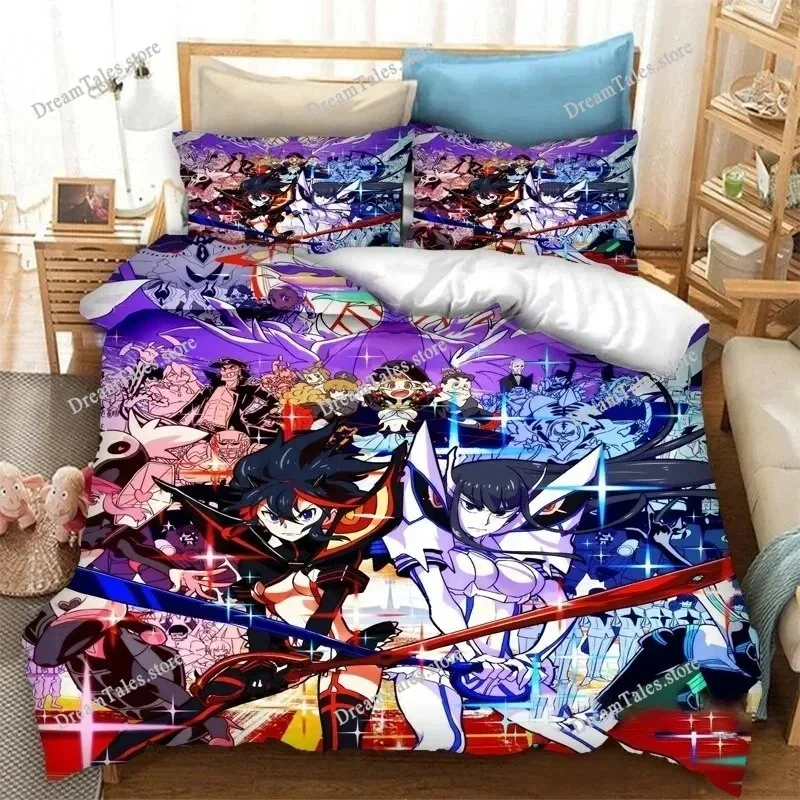

Anime Kill La Kill Printed Bedding Set Boys Girls Twin Queen Size Duvet Cover Pillowcase Bed Boys Adult Fashion Home Textiles741