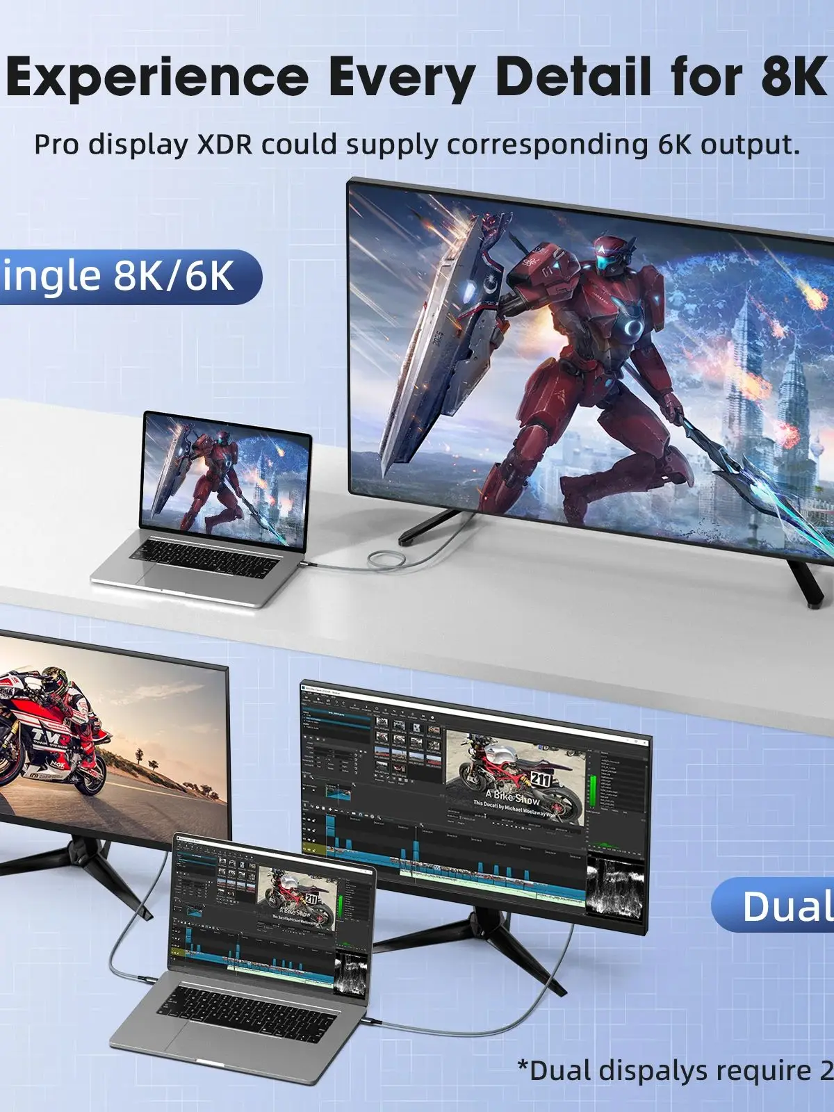 Kabel przedłużający USB4 do transmisji danych, 40 Gb/s, szybki, zasilanie 240 W, obsługa wideo 8K HD, kompatybilny z Thunderbolt 4, pełna funkcjonalność. — zdjęcie produktu 7