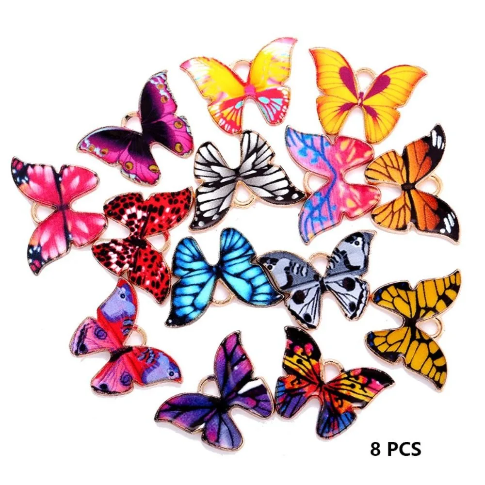 10pcs Colorful Butterfly Charm Pendant 21x15mm Alloy Enamel Metal Charm DIY Exquisite Jewelry Accessory Jewelry Making Finding