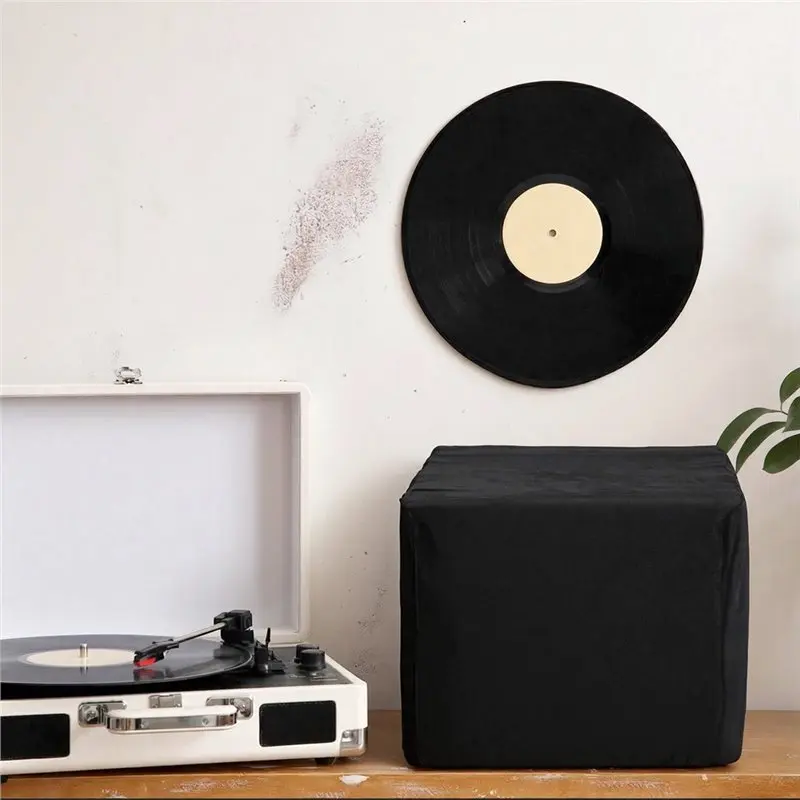 ABMF Dust Cover for Vinyl Records, Fleece Spandex Protector Sleeve for 12-Inch LPs Record Storage
