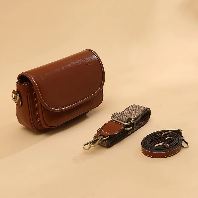 Women's Bag Luxury Designer Vintage Style Women Shoulder Bag Split Leather High Quality Crossbody Messenger Bags Female Handbags