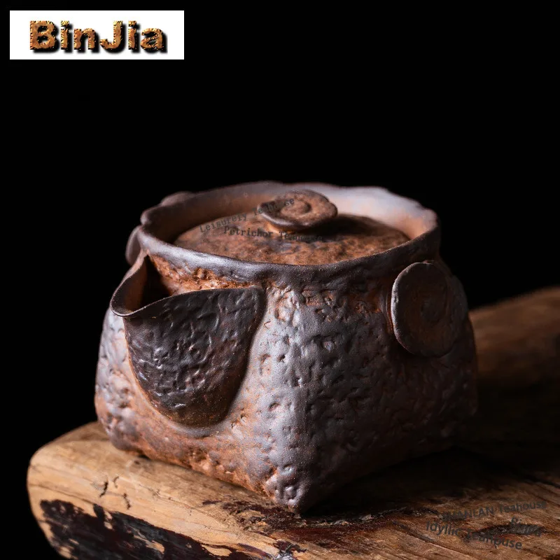 

220ml Old Rock Clay Teapot Boutique Tea Infuser Pot Tea Maker Kettle With Strainer Kung Fu Tea Chinese Tea Set Collection Gift